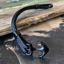 Load image into Gallery viewer, Black Anchor Bracelet