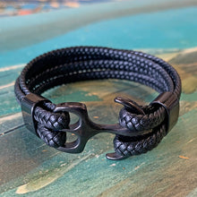 Load image into Gallery viewer, Black Anchor Bracelet