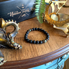 Load image into Gallery viewer, Bokeelia // Black Lava & Seagrass Bead Bracelet