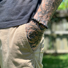 Load image into Gallery viewer, Bokeelia // Black Lava & Seagrass Bead Bracelet