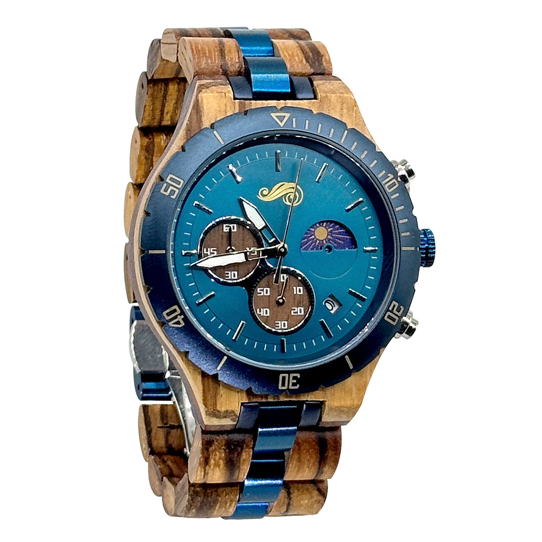 Gulfdream - Zebra Wood Watch