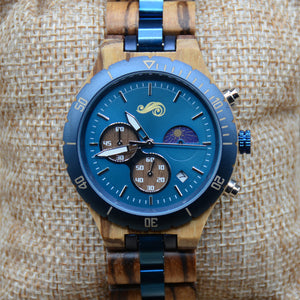 Gulfdream - Zebra Wood Watch