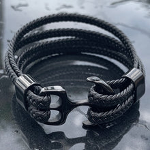 Load image into Gallery viewer, Black Anchor Bracelet

